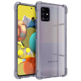 Husa de protectie Techsuit Shockproof Clear Silicone compatibil cu Samsung Galaxy A51 4G, Negru Fumuriu