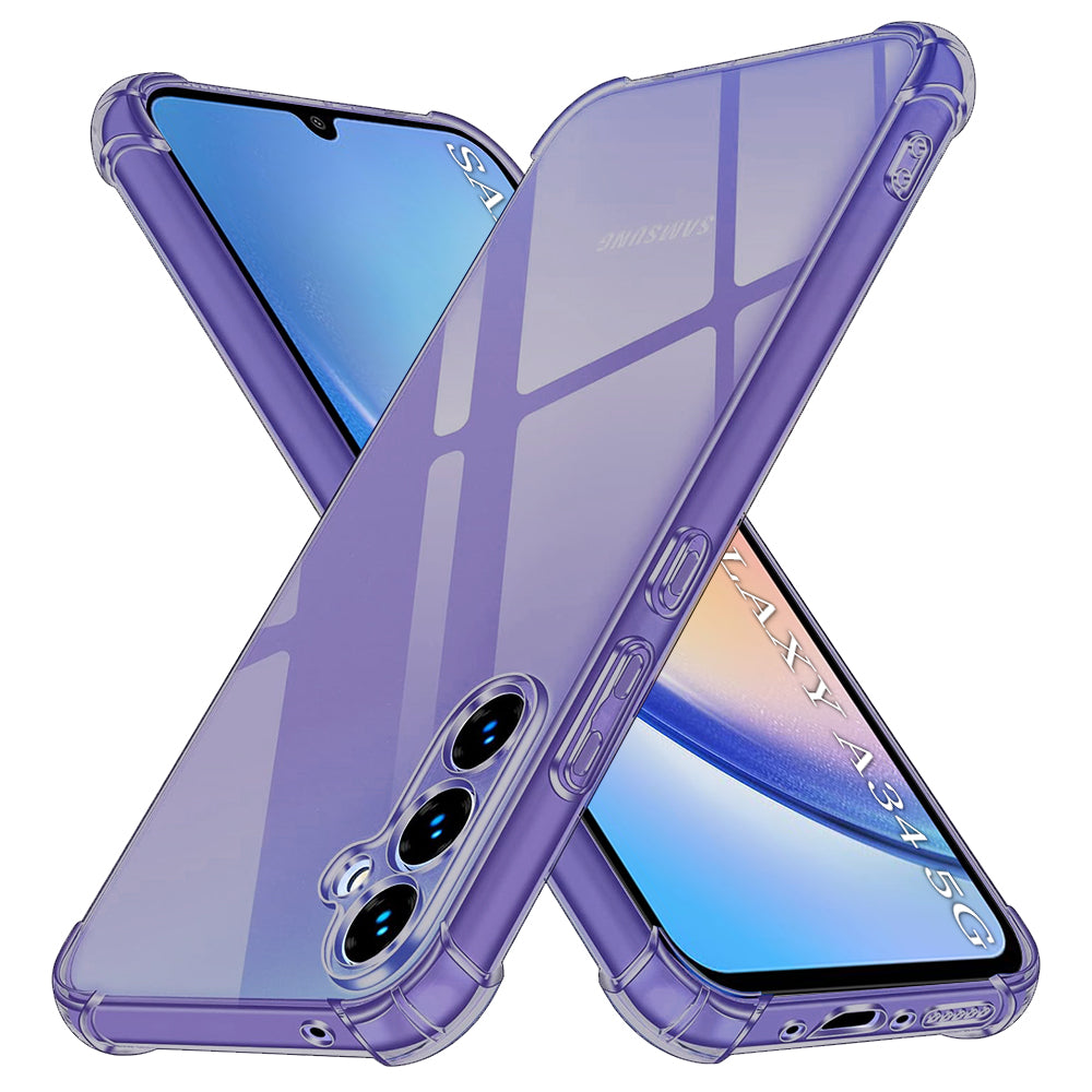 Husa de protectie Techsuit Shockproof Clear Silicone compatibil cu Samsung Galaxy A34 5G, Negru Fumuriu