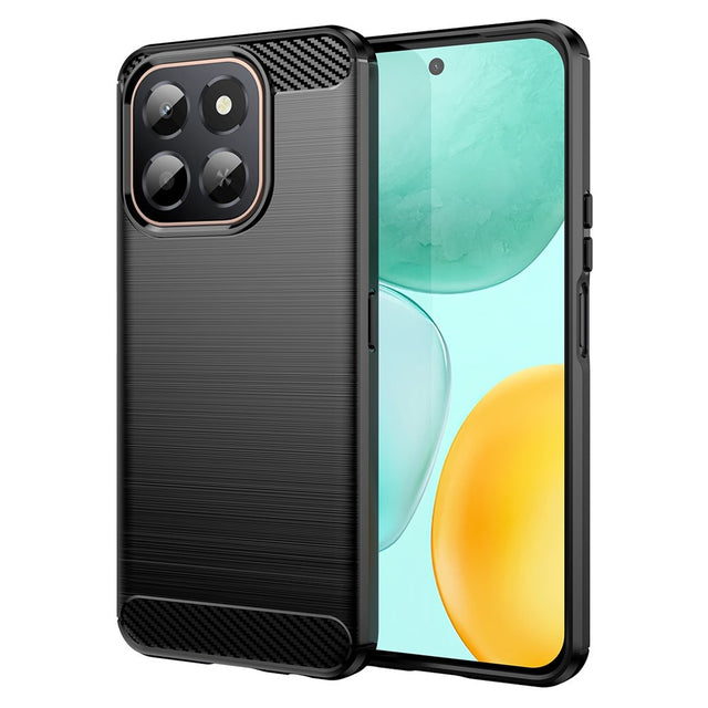 Husa de protectie Techsuit Carbon Silicone compatibil cu Honor X6c, Negru