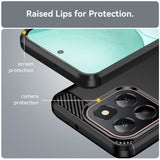 Husa de protectie Techsuit Carbon Silicone compatibil cu Honor X6c, Negru