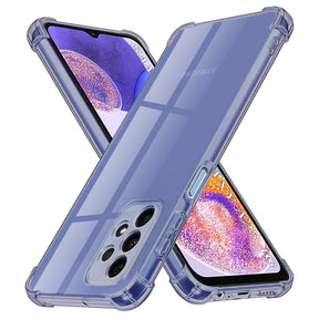 Husa de protectie Techsuit Shockproof Clear Silicone compatibil cu Samsung Galaxy A23 4G / A23 5G, Negru Fumuriu