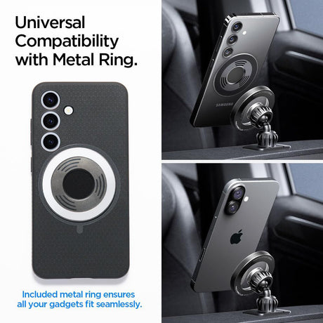 Suport Spigen MFT13 (ACP08314), MagSafe, for Dashboard, Air Vent, 360° Rotation, Magnetic Grip, Universal, Adjustable, Negru