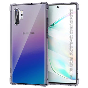 Husa de protectie Techsuit Shockproof Clear Silicone compatibil cu Samsung Galaxy Note 10 Plus 4G / Note 10 Plus 5G, Negru Fumuriu