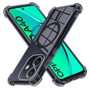 Husa de protectie Techsuit Shockproof Clear Silicone MagSafe compatibil cu Oppo A40 4G, Negru Fumuriu