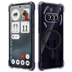 Husa de protectie Techsuit Shockproof Clear Silicone MagSafe compatibil cu Nothing Phone (3a), Negru Fumuriu