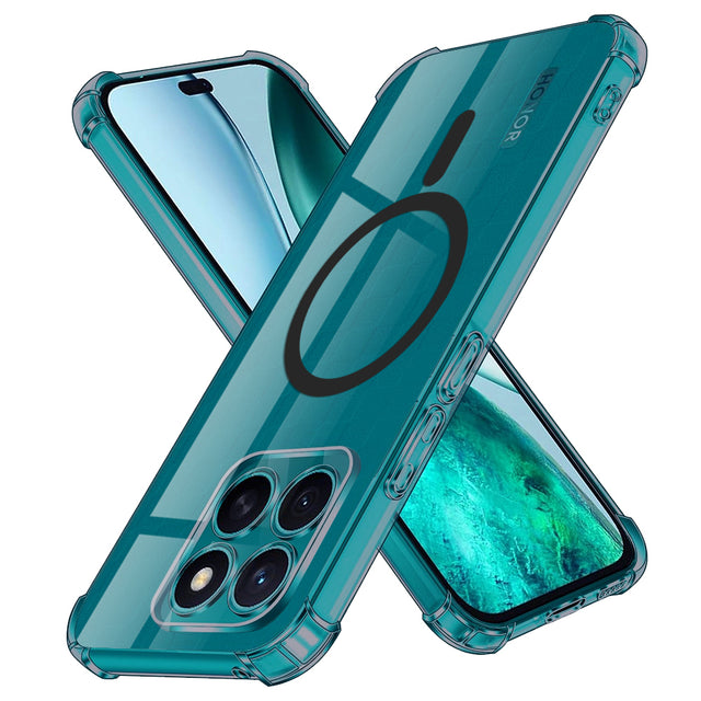 Husa de protectie Techsuit Shockproof Clear Silicone MagSafe compatibil cu Honor X8c, Negru Fumuriu