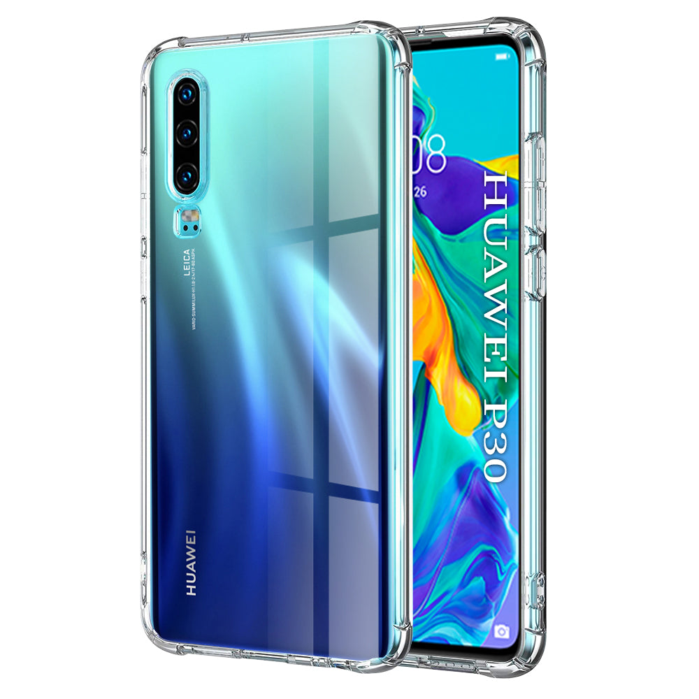 Husa de protectie Techsuit Shockproof Clear Silicone compatibil cu Huawei P30, Transparent