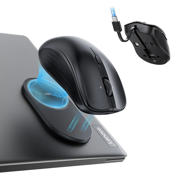 ESR Tastatura/Mouse ESR Wireless Mouse MagMouse (6H0020101), Magnetic Grip, Built-in Type-C Cable, 800-4800DPI, Negru