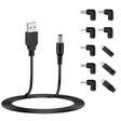 Adaptor Techsuit (set de 11) Cable Adapter ChargeNest (AC21), USB to 7x DC Barrel, Jack Adapter, Type-C, Mini-USB, Micro-USB, Negru