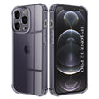 Husa de protectie Techsuit Shockproof Clear Silicone compatibil cu iPhone 12 Pro, Negru Fumuriu