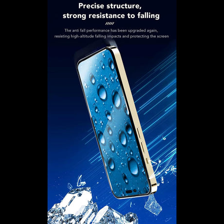 Folie de protectie ANANK 2.5D Reinforced Edge compatibil cu iPhone 15 Pro Max, Negru