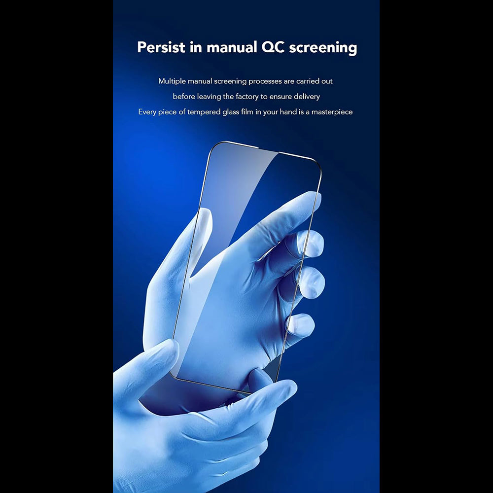 Folie de protectie ANANK 2.5D Reinforced Edge compatibil cu iPhone 15, Negru