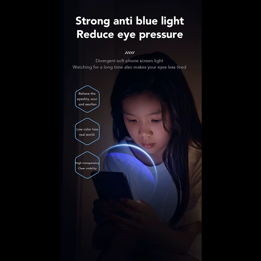 Folie de protectie ANANK 2.5D 3X Reinforced Anti-blue Light compatibil cu iPhone 16 Pro Max, Negru