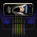 Folie de protectie ANANK 2.5D Anti-blue Light compatibil cu iPhone 15, Negru