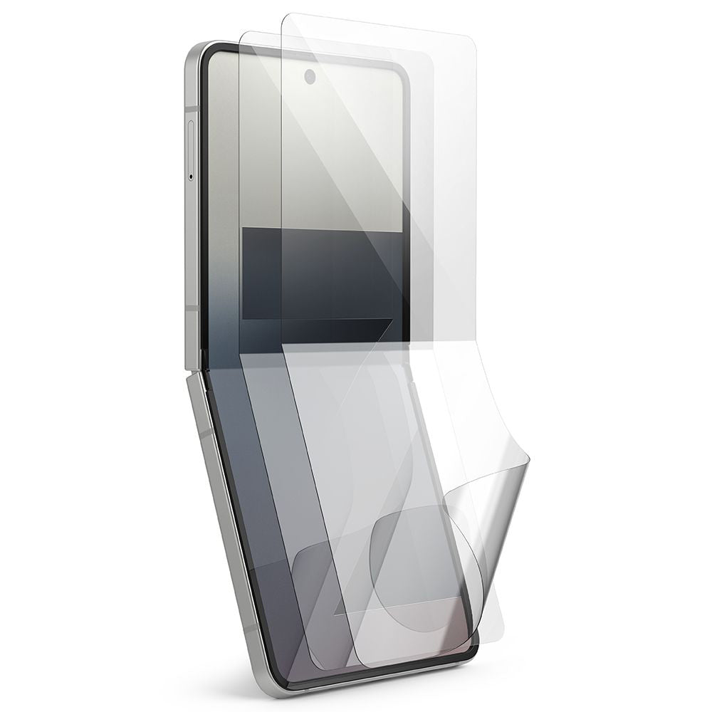 Folie de protectie Ringke Dual Easy Pro Film (set de 2) compatibil cu Samsung Galaxy Z Flip7, Transparent