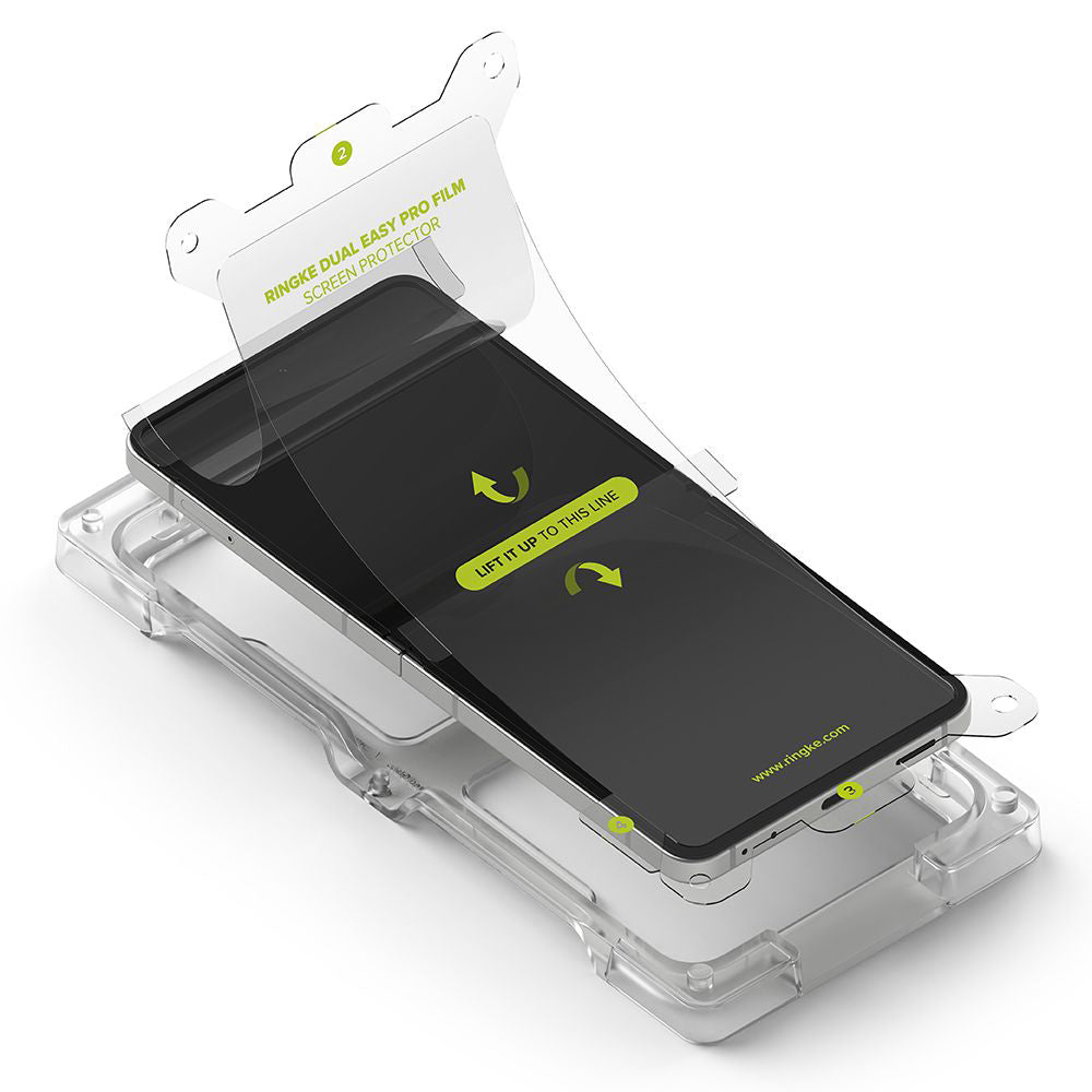 Folie de protectie Ringke Dual Easy Pro Film (set de 2) compatibil cu Samsung Galaxy Z Flip7, Transparent