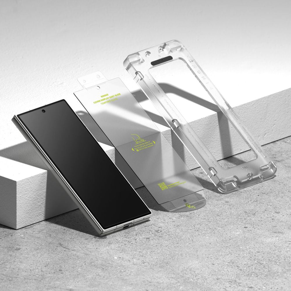 Folie de protectie Ringke Cover Display Easy Slide Tempered Glass (set de 2) compatibil cu Samsung Galaxy Z Fold7, Transparent