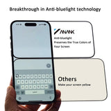Folie de protectie ANANK 2.5D 3X Reinforced Anti-blue Light compatibil cu iPhone 16 Pro Max, Negru