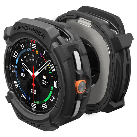 Accesoriu smartwatch Spigen Rugged Armor (ACS10012) compatibil cu Samsung Galaxy Watch8 Classic, Negru Mat