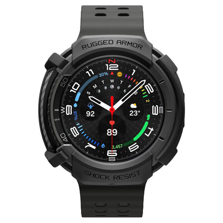 Accesoriu smartwatch Spigen Rugged Armor (ACS10012) compatibil cu Samsung Galaxy Watch8 Classic, Negru Mat