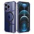 Husa de protectie Techsuit Shockproof Clear Silicone MagSafe compatibil cu iPhone 12 Pro Max, Negru Fumuriu