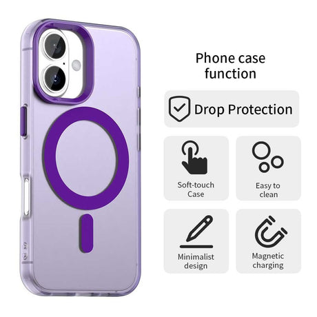 Husa de protectie Techsuit CandyCase MagSafe compatibil cu iPhone 17, Mov