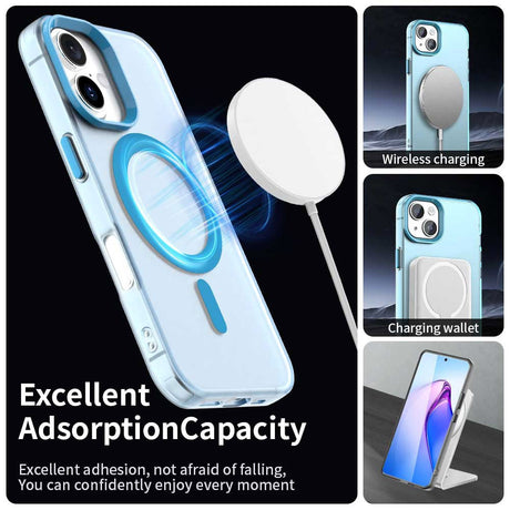 Husa de protectie Techsuit CandyCase MagSafe compatibil cu iPhone 17, Albastru