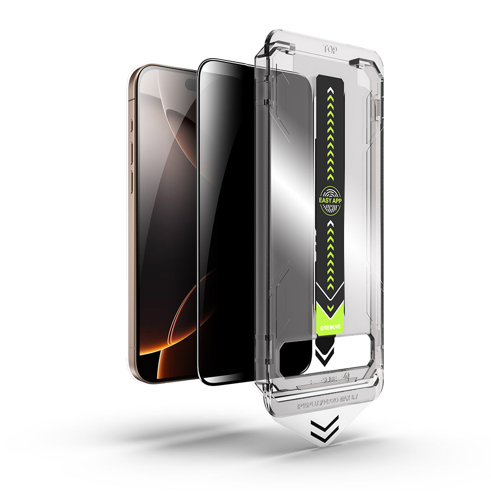 Folie de protectie Techsuit TitanGlass FullCover compatibil cu iPhone 17 Pro, Privacy