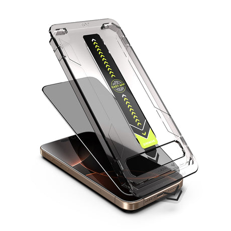 Folie de protectie Techsuit TitanGlass FullCover compatibil cu iPhone 16 Pro / iPhone 17, Privacy