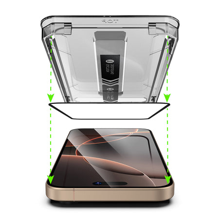 Folie de protectie Techsuit TitanGlass FullCover (set de 2) compatibil cu iPhone 17 Air, Negru
