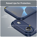 Husa de protectie Techsuit Carbon Silicone compatibil cu iPhone 17 Air, Albastru