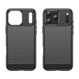 Husa de protectie Techsuit Carbon Silicone compatibil cu iPhone 17 Pro Max, Negru