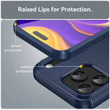 Husa de protectie Techsuit Carbon Silicone compatibil cu iPhone 17 Pro, Albastru