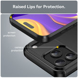 Husa de protectie Techsuit Carbon Silicone compatibil cu iPhone 17 Pro, Negru