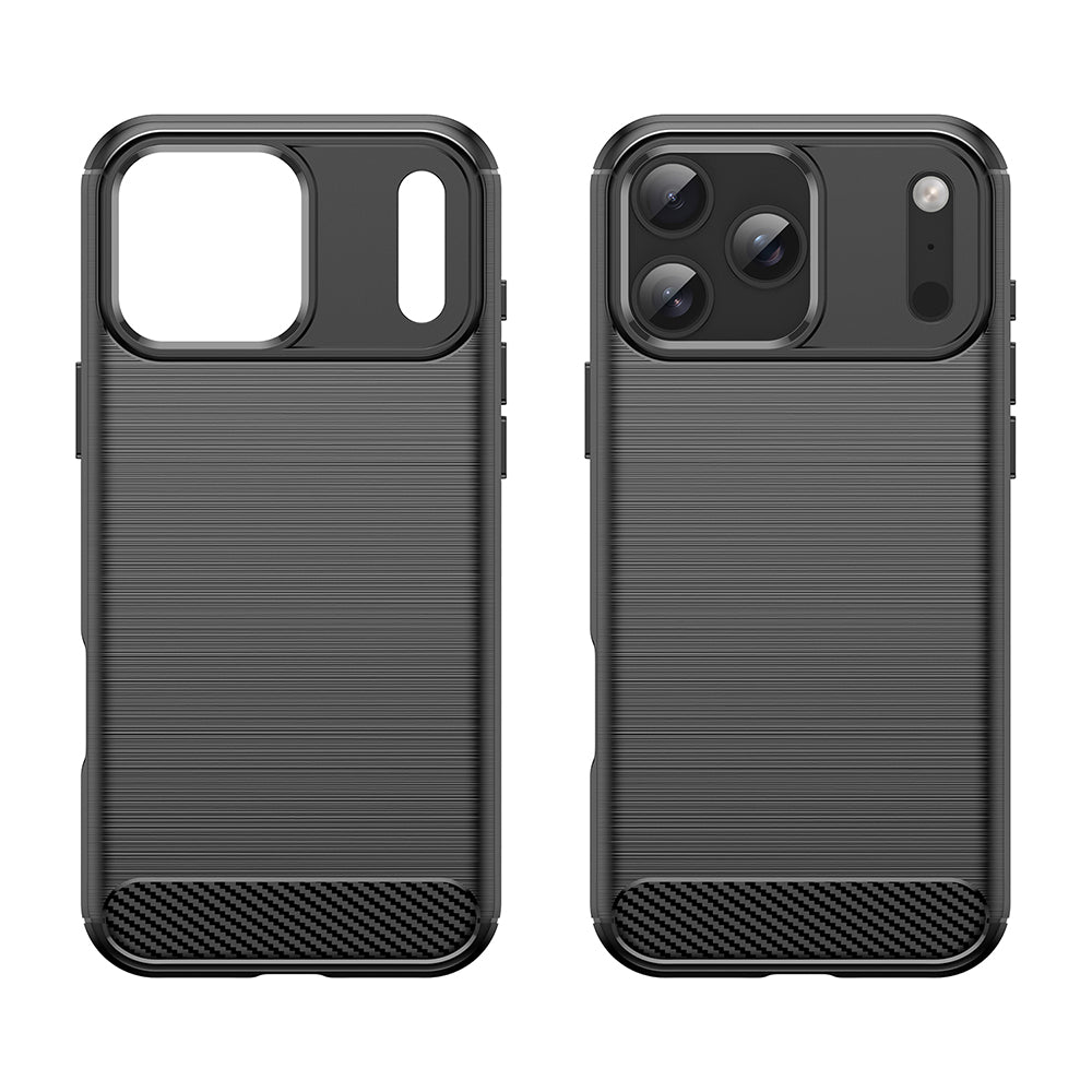 Husa de protectie Techsuit Carbon Silicone compatibil cu iPhone 17 Pro, Negru