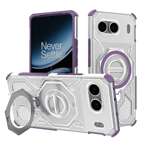 Husa de protectie Techsuit Carbon Shield PRO compatibil cu OnePlus Nord 4, Mov Transparent