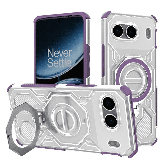 Husa de protectie Techsuit Carbon Shield PRO compatibil cu OnePlus Nord 4, Mov Transparent