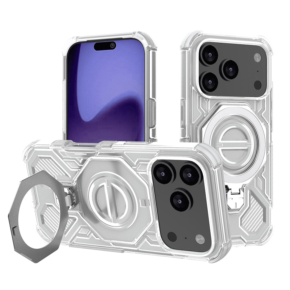 Husa de protectie Techsuit Carbon Shield PRO compatibil cu iPhone 17 Pro, Alb Transparent