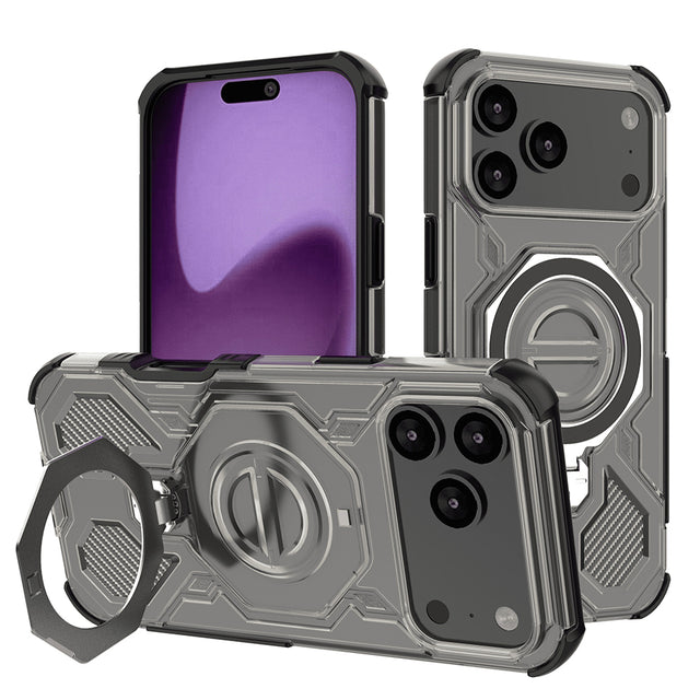 Husa de protectie Techsuit Carbon Shield PRO compatibil cu iPhone 17 Pro Max, Negru Fumuriu