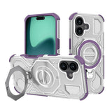 Husa de protectie Techsuit Carbon Shield PRO compatibil cu iPhone 17, Mov Transparent