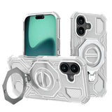 Husa de protectie Techsuit Carbon Shield PRO compatibil cu iPhone 17, Alb Transparent