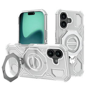 Husa de protectie Techsuit Carbon Shield PRO compatibil cu iPhone 17, Alb Transparent