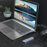 Hub/Dock Techsuit Docking Station DataBridge 4 in 1 (H8), USB, Type-C to USB 3.0, 3x USB 2.0, Gri