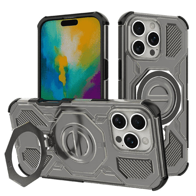 Husa de protectie Techsuit Carbon Shield PRO compatibil cu iPhone 16 Pro, Negru Fumuriu