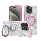 Husa de protectie Techsuit Carbon Shield PRO compatibil cu iPhone 15 Pro, Roz Transparent