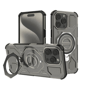 Husa de protectie Techsuit Carbon Shield PRO compatibil cu iPhone 15 Pro, Negru Fumuriu