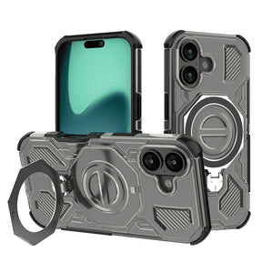 Husa de protectie Techsuit Carbon Shield PRO compatibil cu iPhone 16, Negru Fumuriu