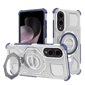 Husa de protectie Techsuit Carbon Shield PRO compatibil cu Samsung Galaxy S25 Edge, Albastru Transparent