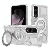 Husa de protectie Techsuit Carbon Shield PRO compatibil cu Samsung Galaxy S25 Edge, Alb Transparent