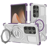 Husa de protectie Techsuit Carbon Shield PRO compatibil cu Samsung Galaxy S24 Ultra, Mov Transparent